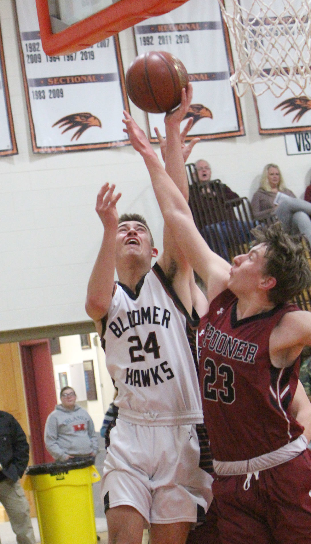 Spooner at Bloomer boys basketball 3-3-20